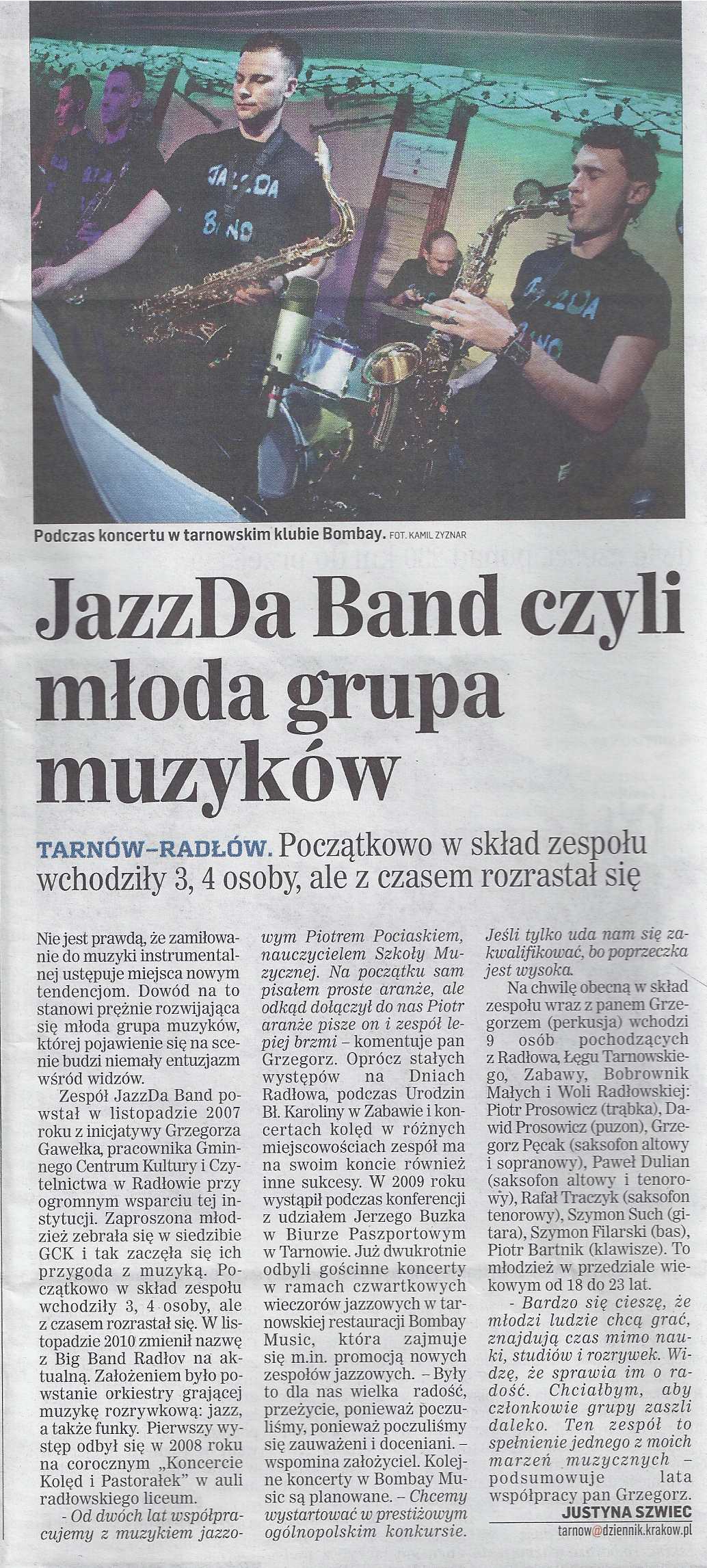 Jazzda Band czyli m?oda grupa muzyków Jazzda Band